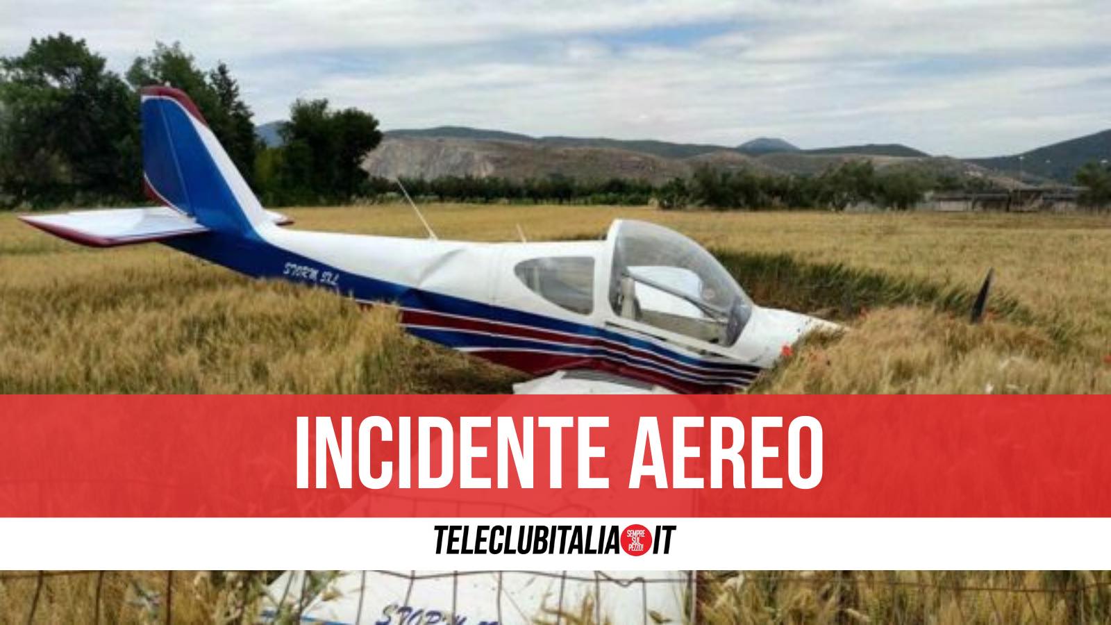 incidente aereo vitulazio feriti