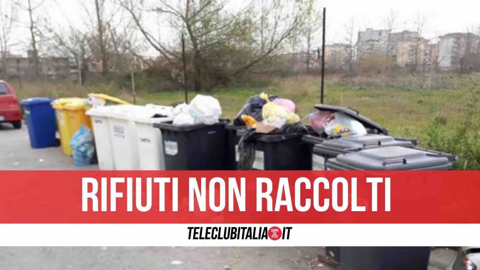 sciopero rifiuti giugliano