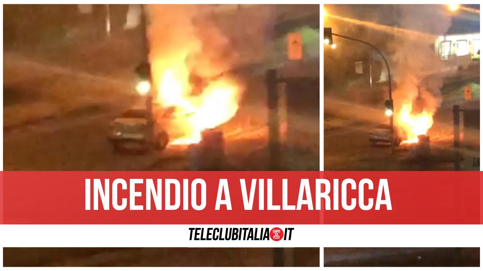 villaricca incendio auto mercedes circumvallazione esterna