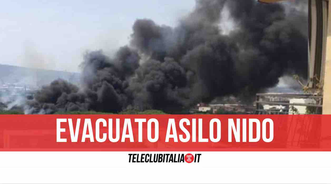 incendio napoli evacuato asilo nido