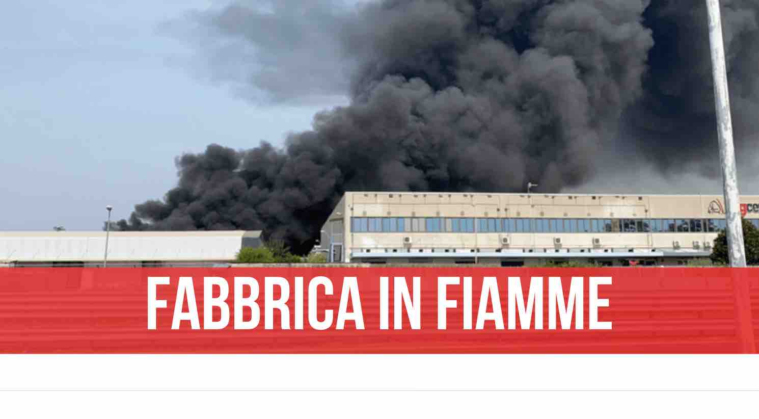 incendio fabbrica teverola