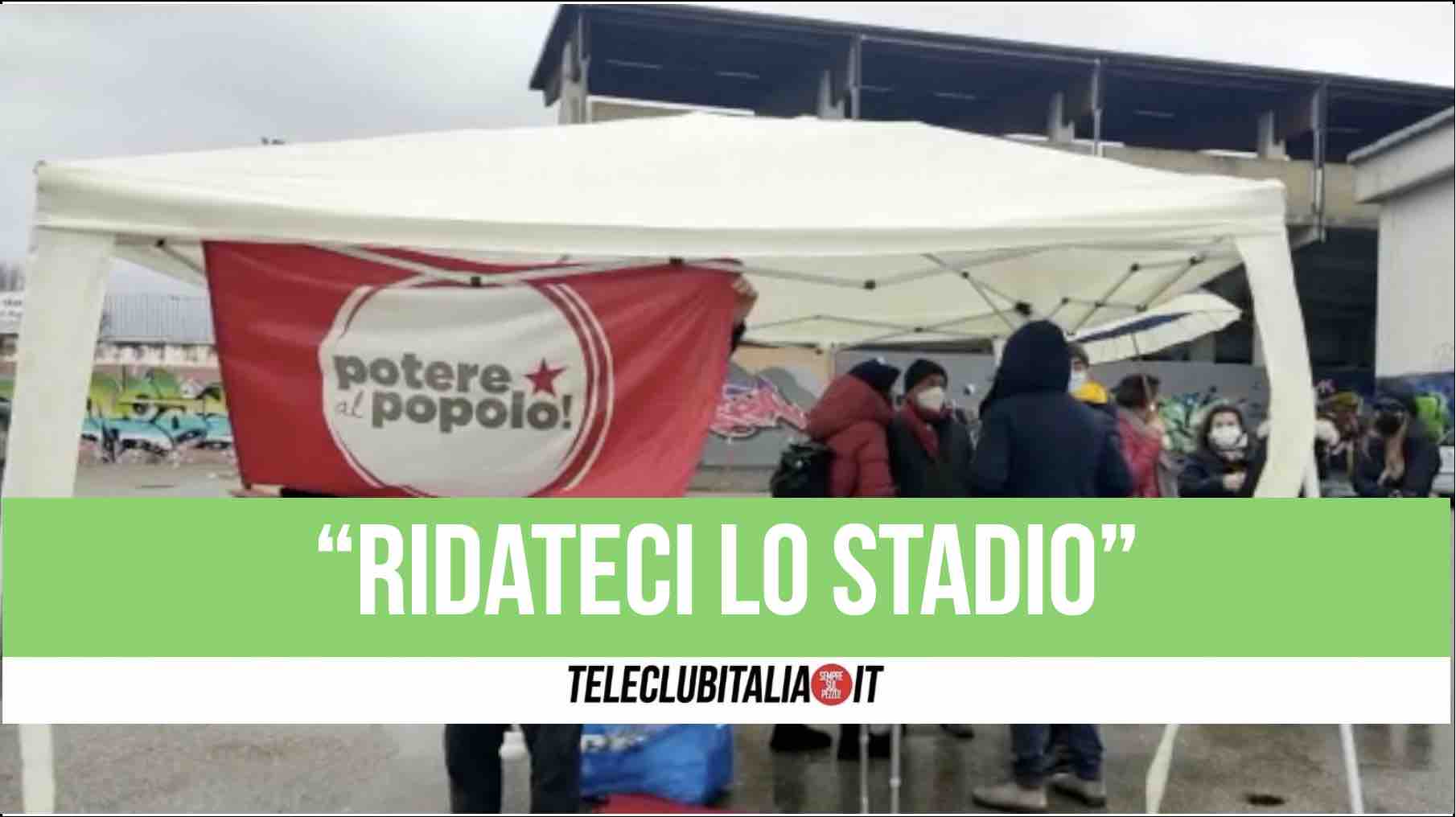stadio marano potere al popolo flash mob stadio marano potere al popolo flash mob