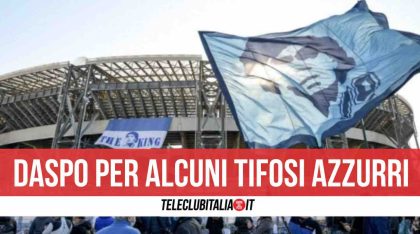 Napoli, non possono più entrare allo stadio per anni: 7 tifosi di nei guai