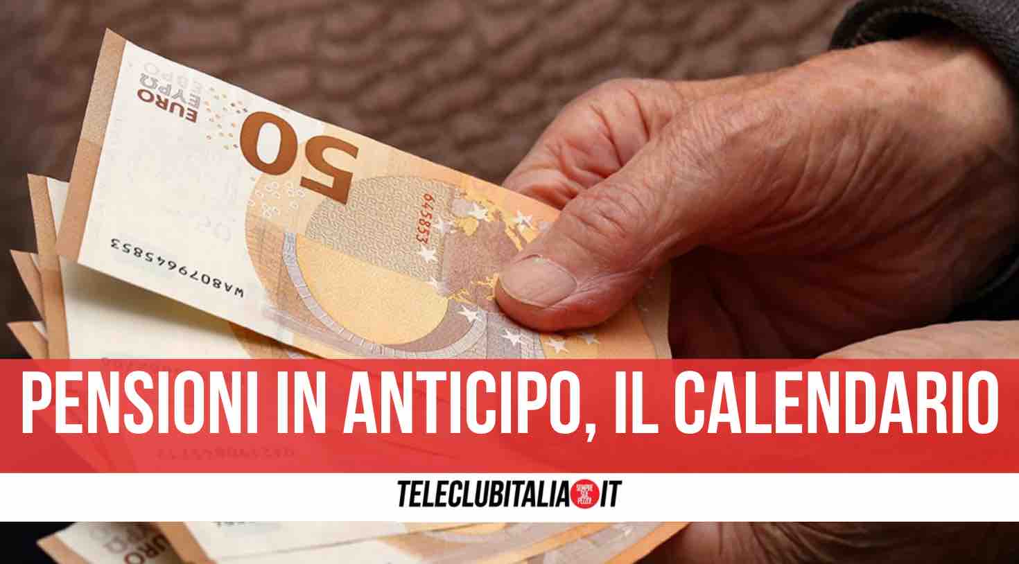 pensioni anticipate napoli calendario