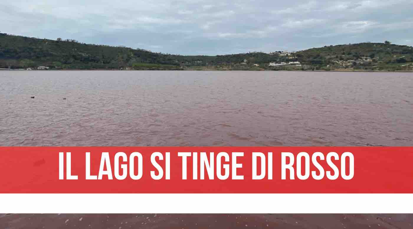 campi flegrei lago d'averno rosso