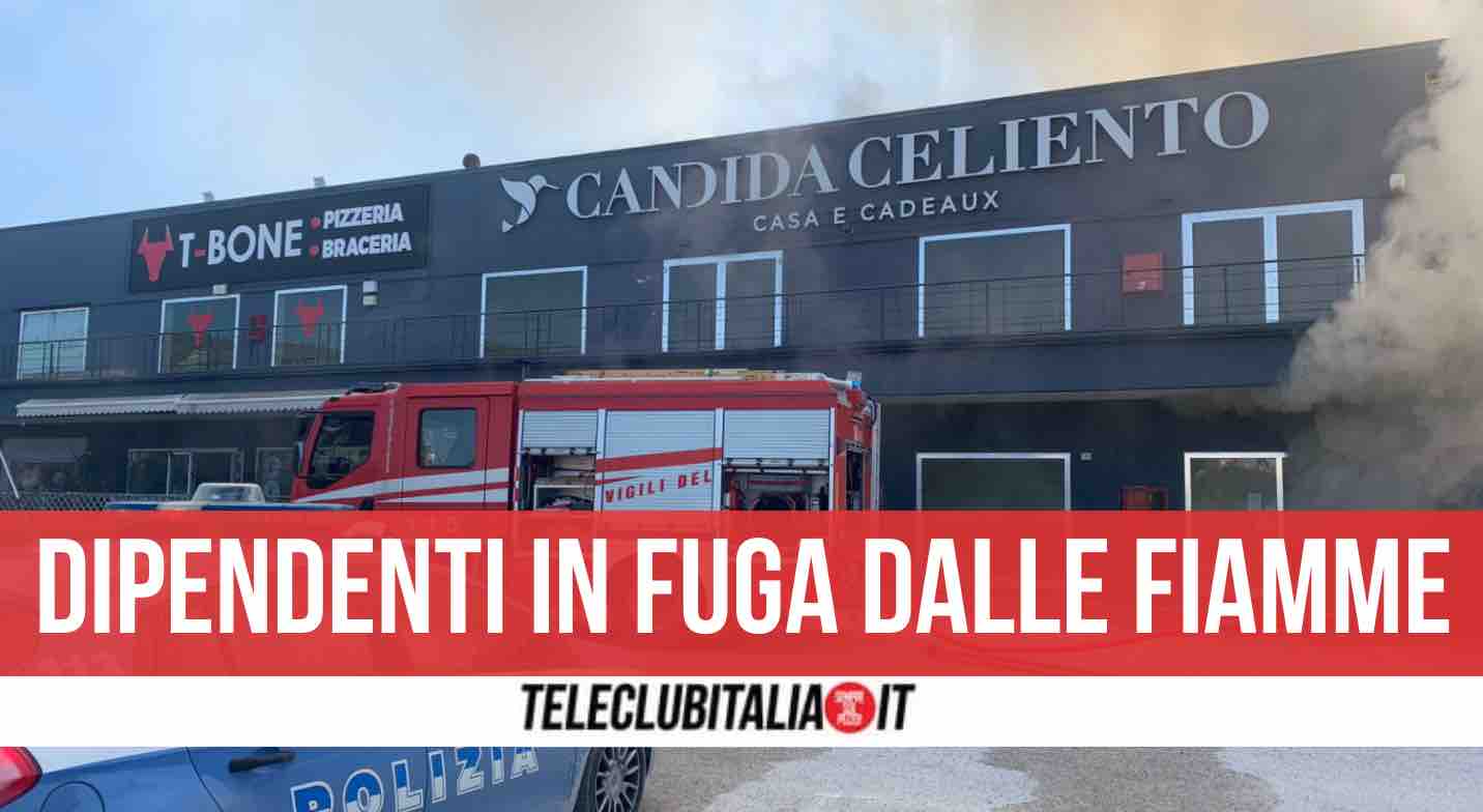 incendio negozio bomboniere celiento