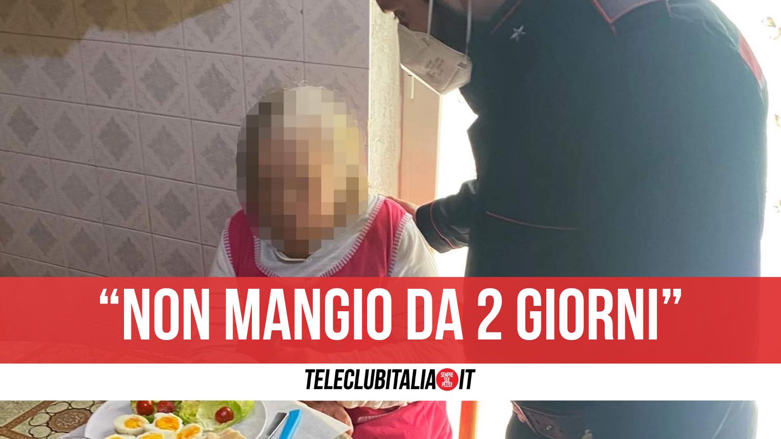 afragola abbandonata anziana carabinieri