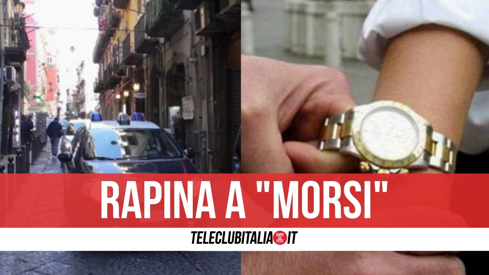 rapina morsi donna napoli