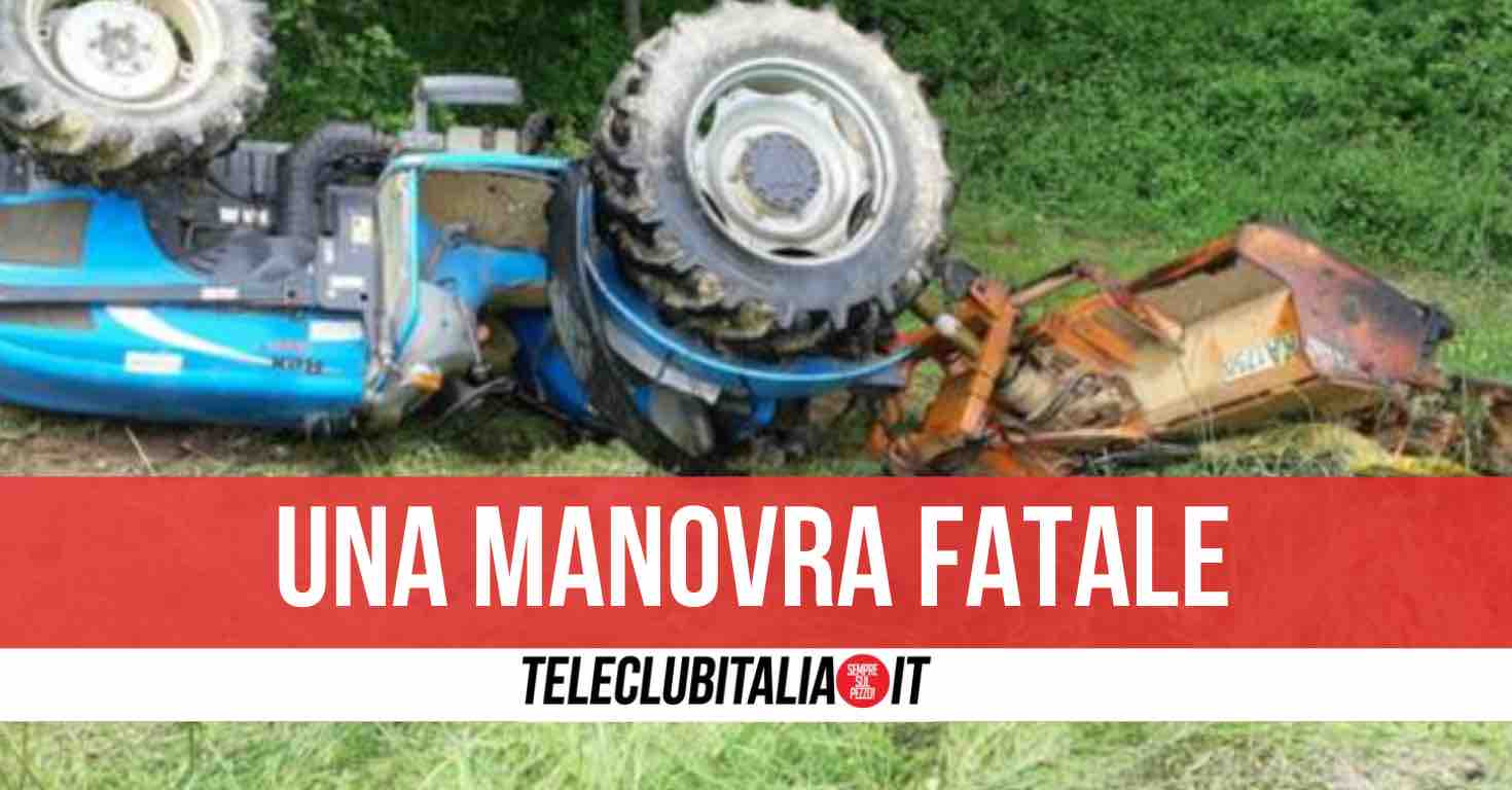 mercato san severino 25enne muore schiacciato trattore