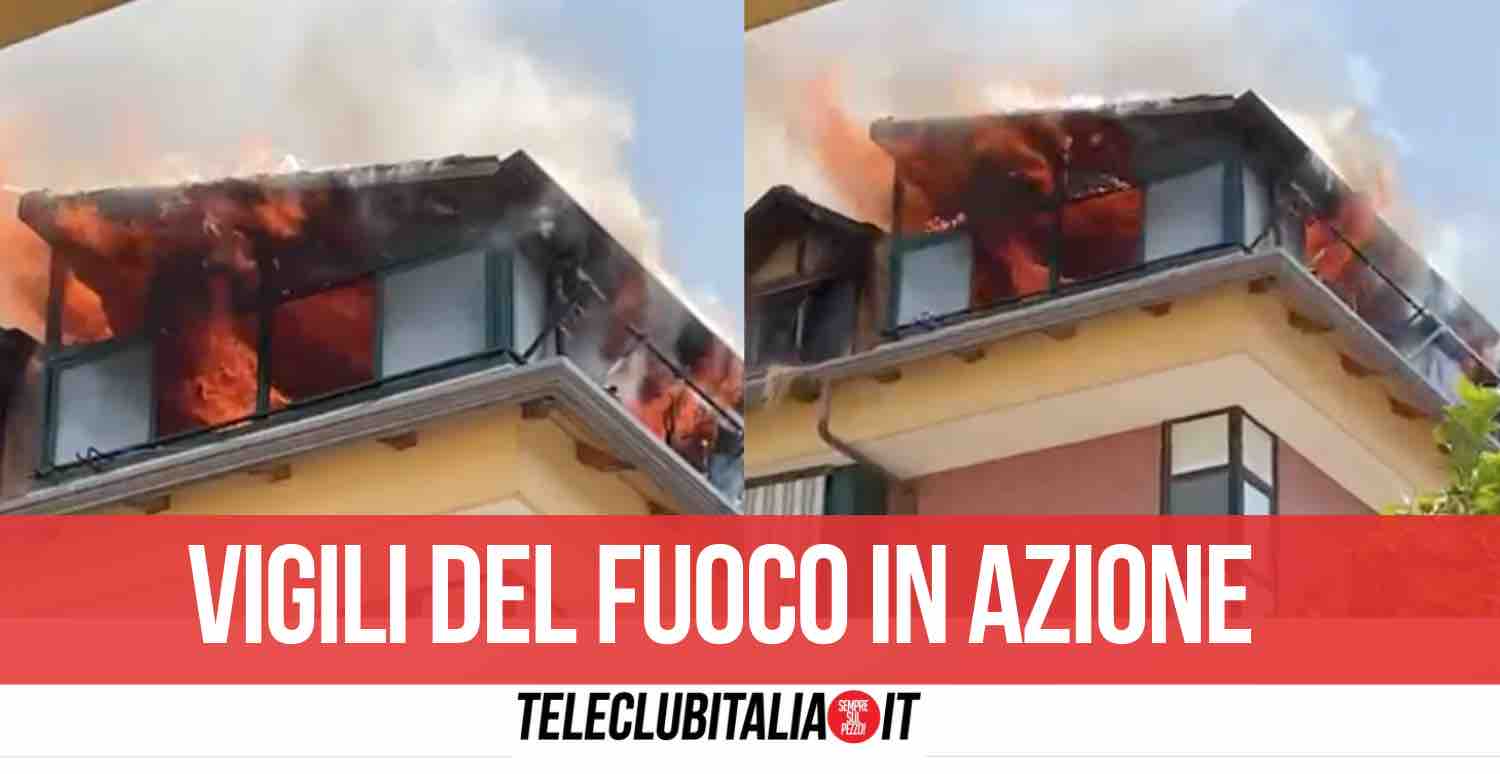 giugliano incendio mansarda giugliano incendio mansarda