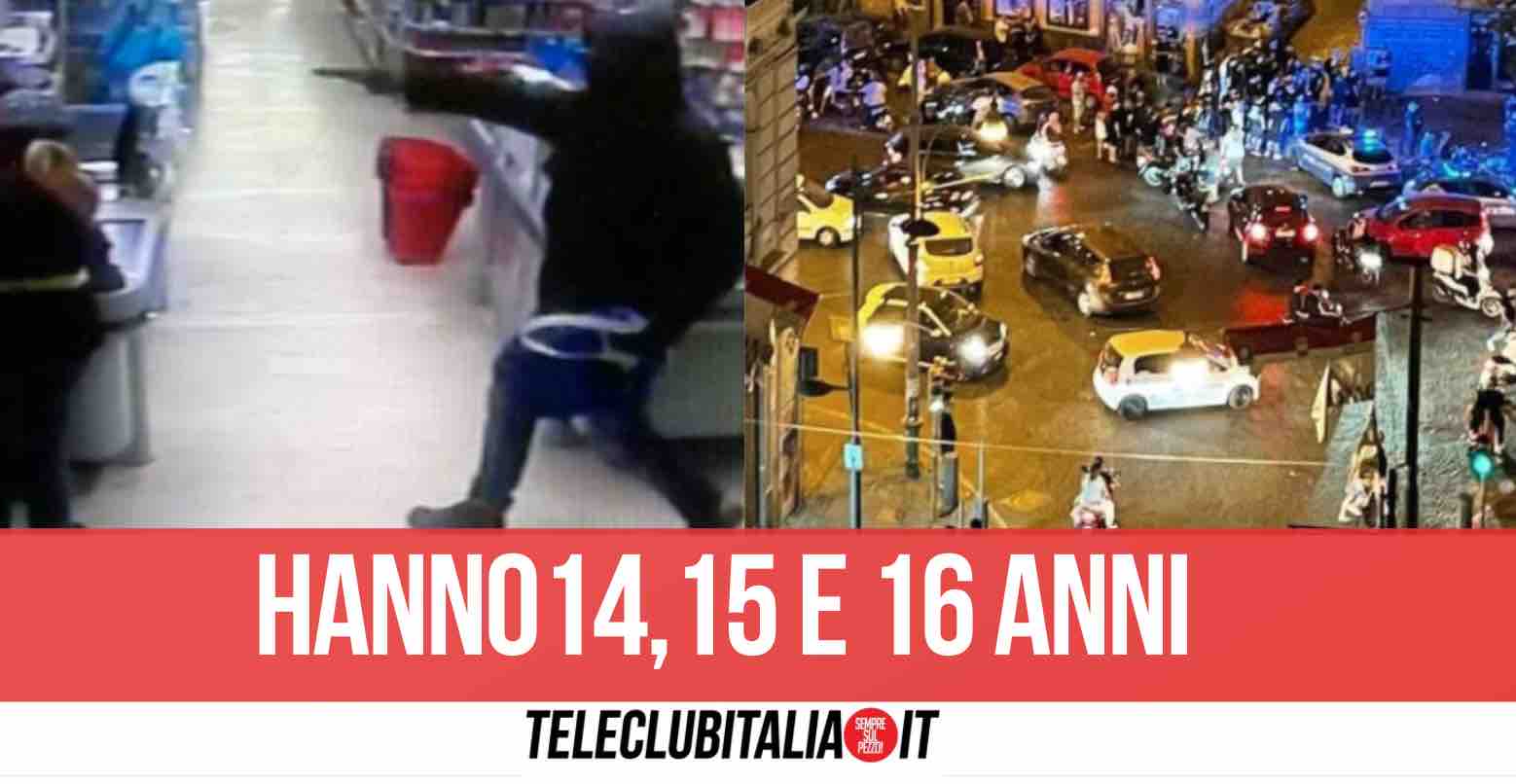 napoli rapina supermercato-via foria video arresto