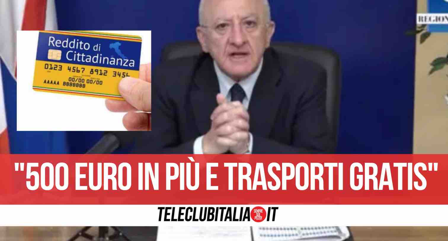 de luca diretta reddito di cittadinanza