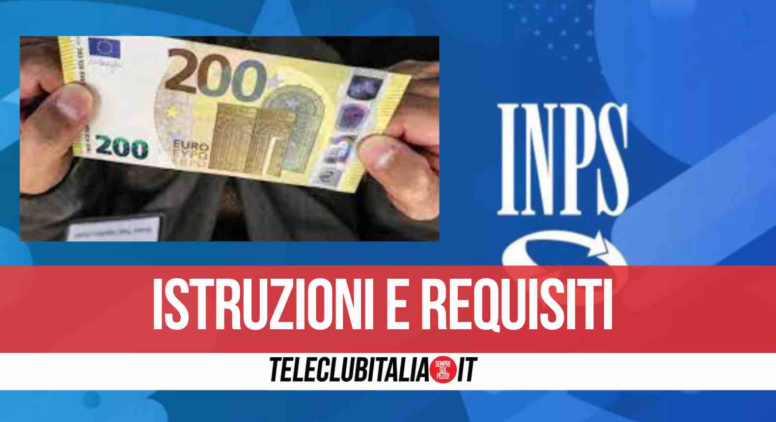 bonus 200 euro servizio online inps