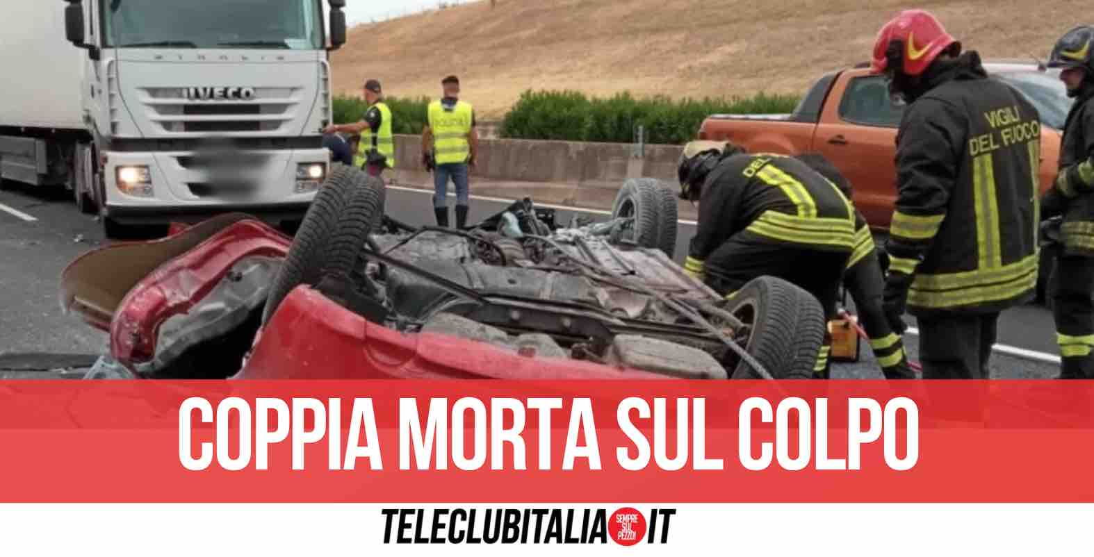 incidente a1 due morti