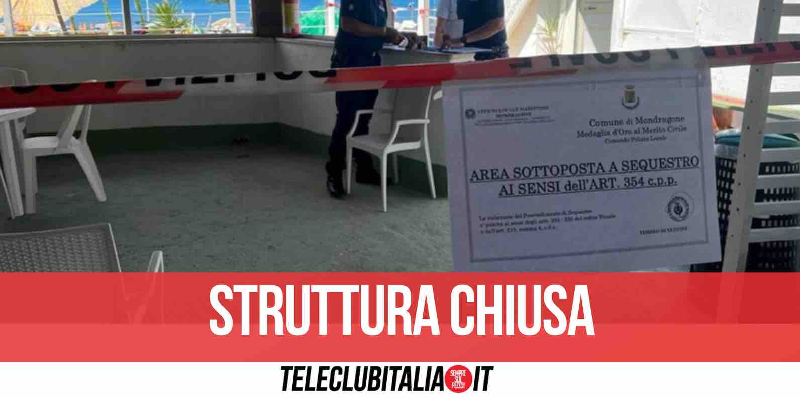 mondragone blitz sequestrato lido mondragone blitz sequestrato lido