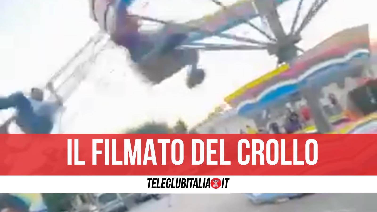 crollo giostra palma campania video