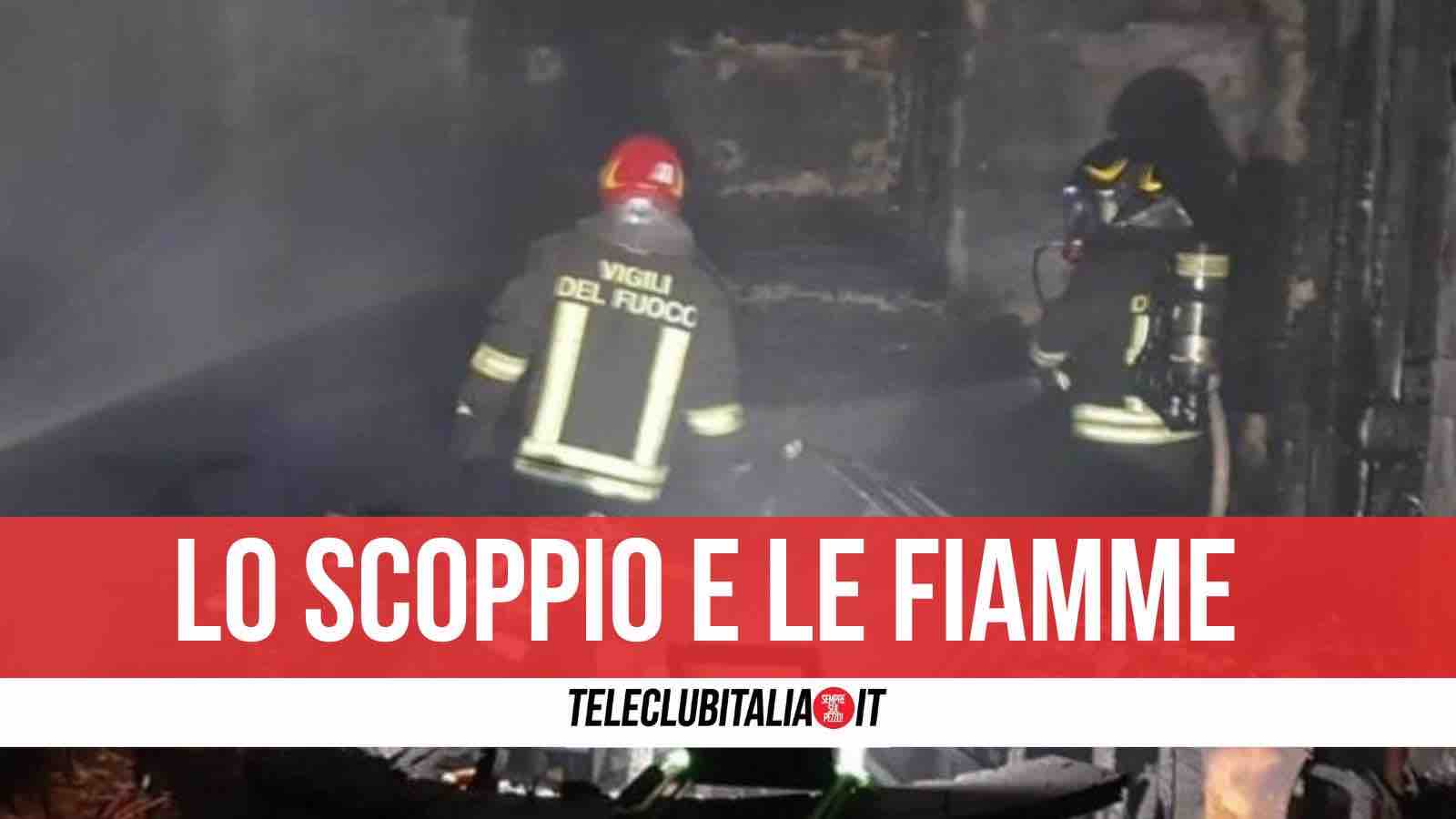 incendio ristorante mondragone