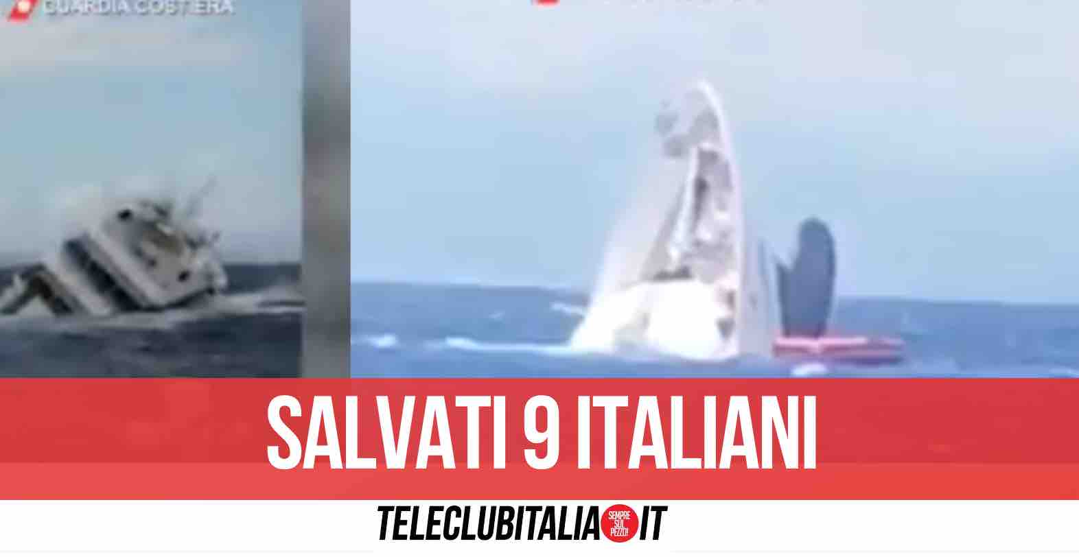 yacht 40 metri affonda in mare