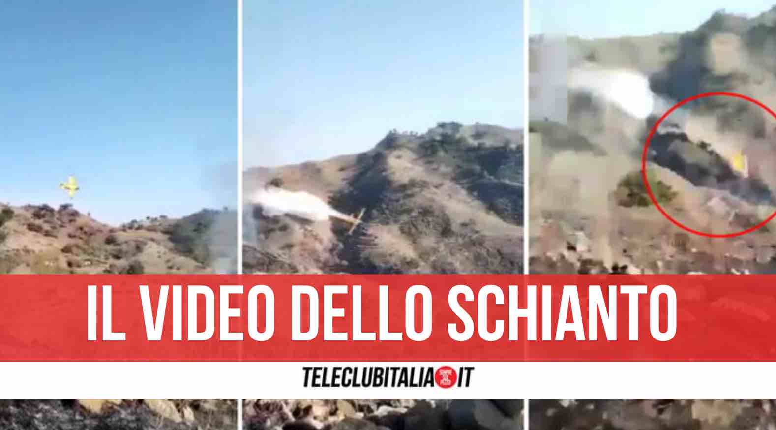 catania canadair si schianta sull'etna video