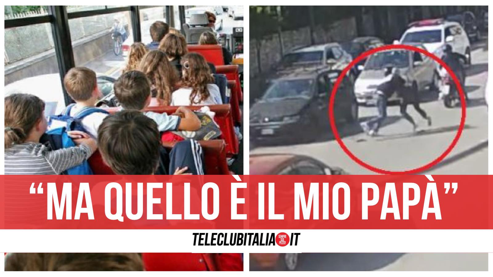 carabiniere afragola visto da figlio scuolabus