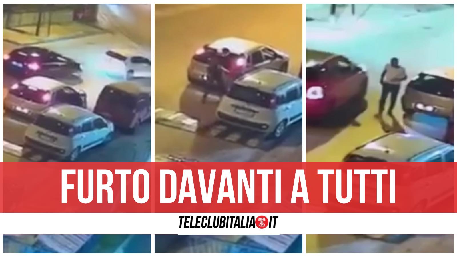 furto fiat panda volla video