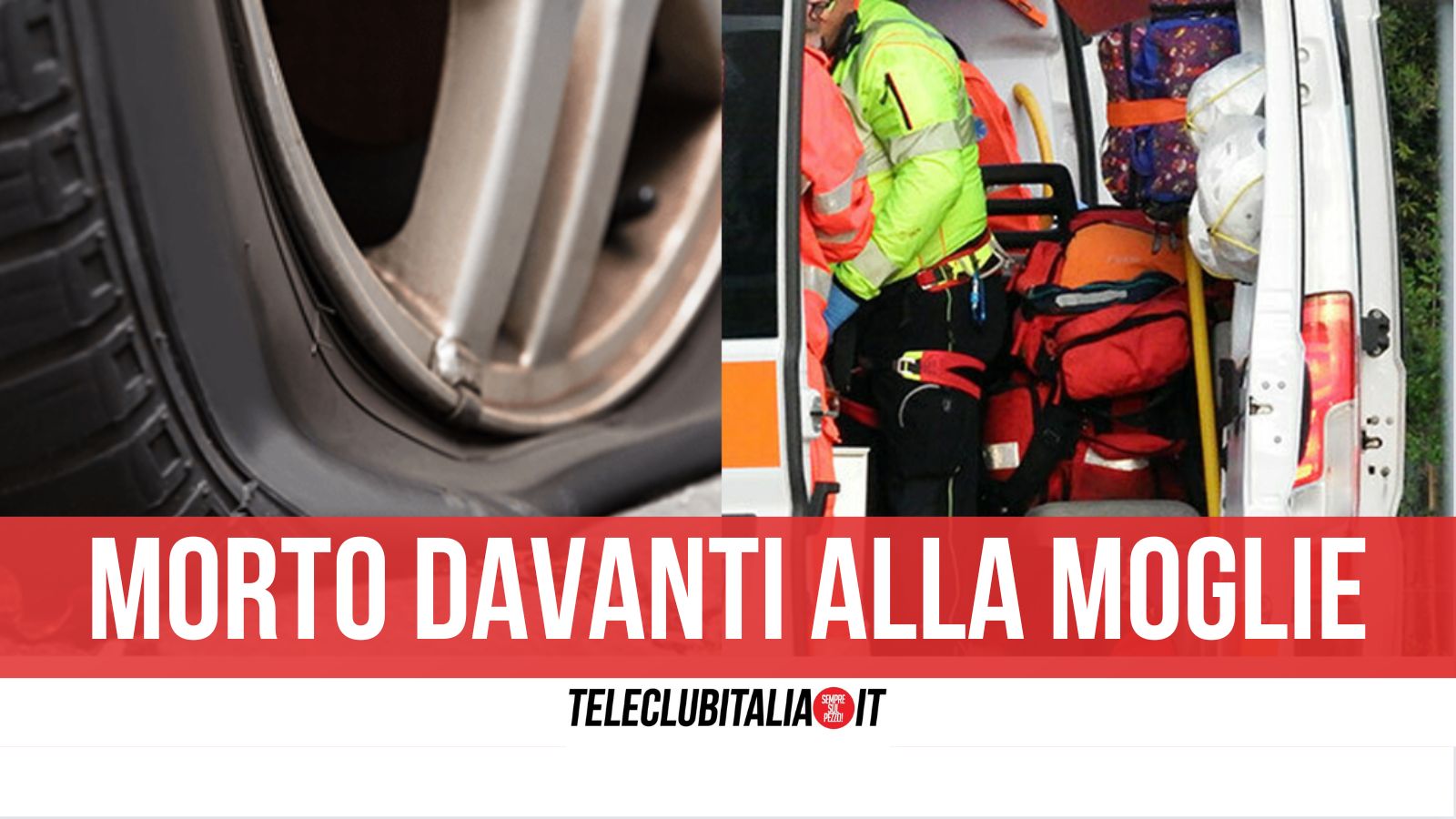 napoli morto davanti alla moglie