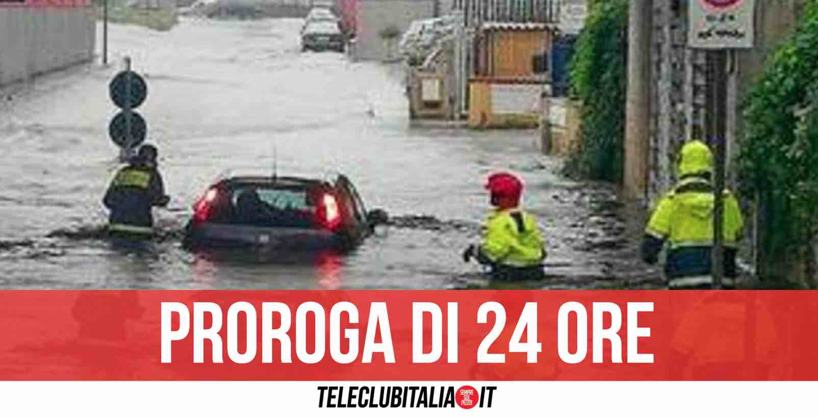 Campania nella morsa del maltempo: prorogata allerta meteo di 24 ore