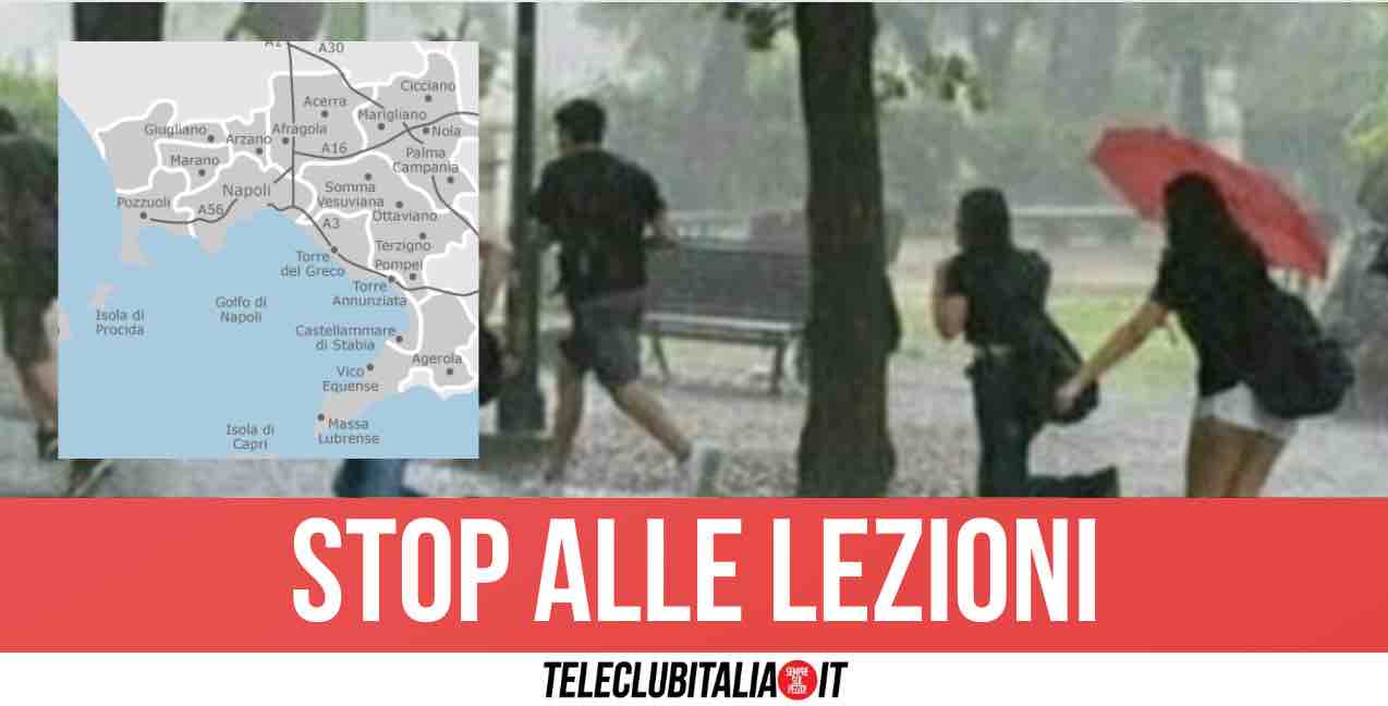 Allerta meteo, scuole chiuse in provincia di Napoli: tutti i comuni