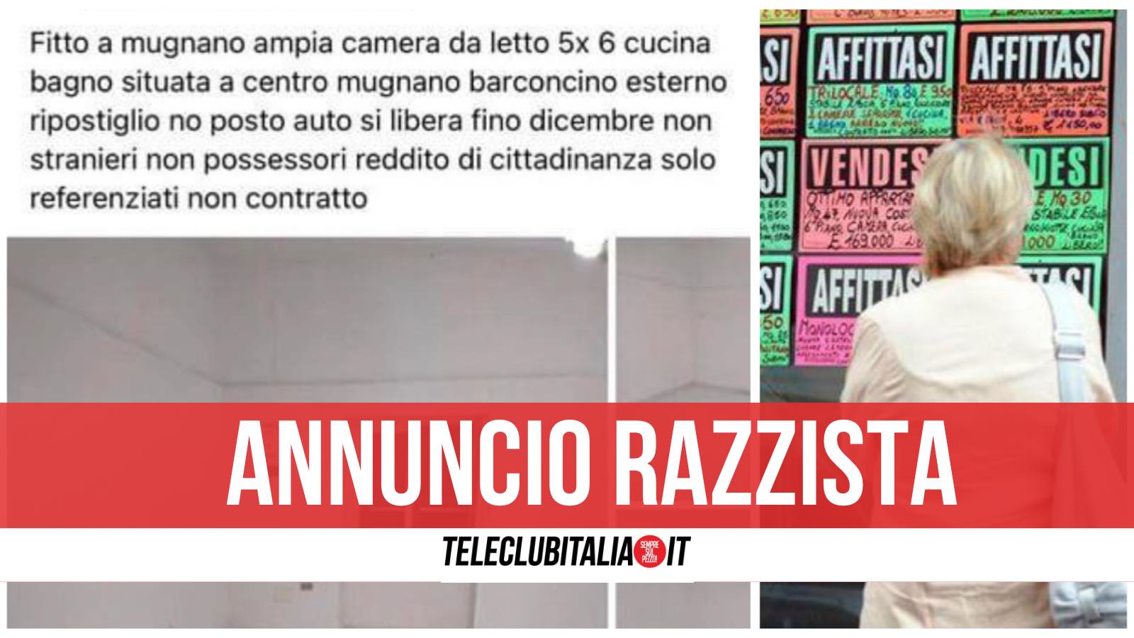mugnano annuncio razzista no percettori no stranieri mugnano annuncio razzista no percettori no stranieri