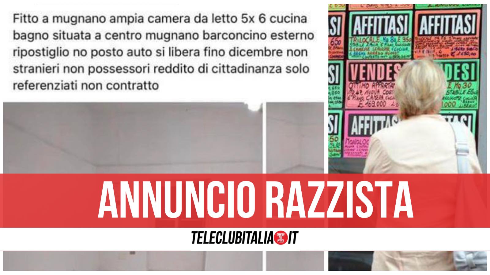 mugnano annuncio razzista no percettori no stranieri