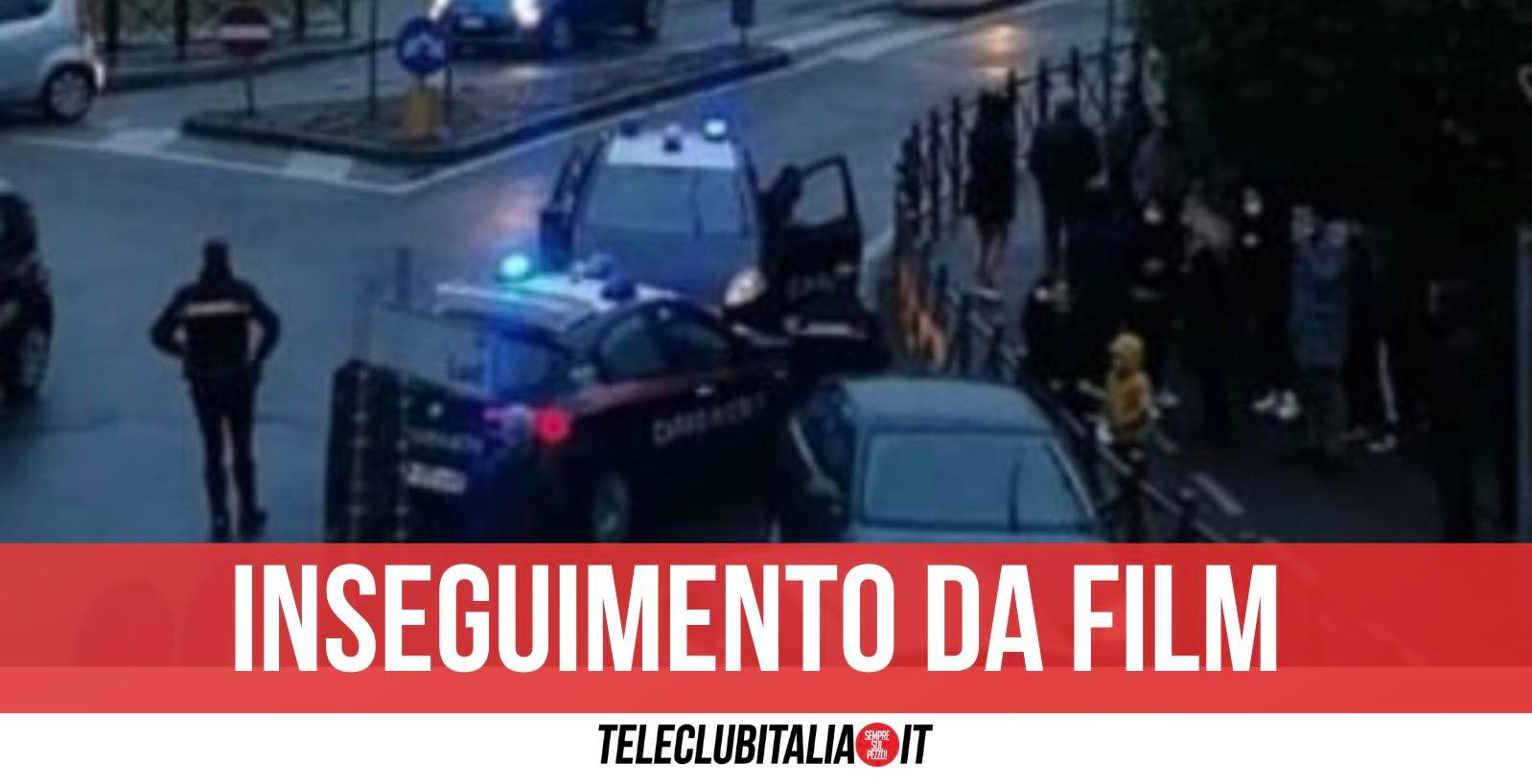 giugliano inseguimento contromano via pigna un arresto