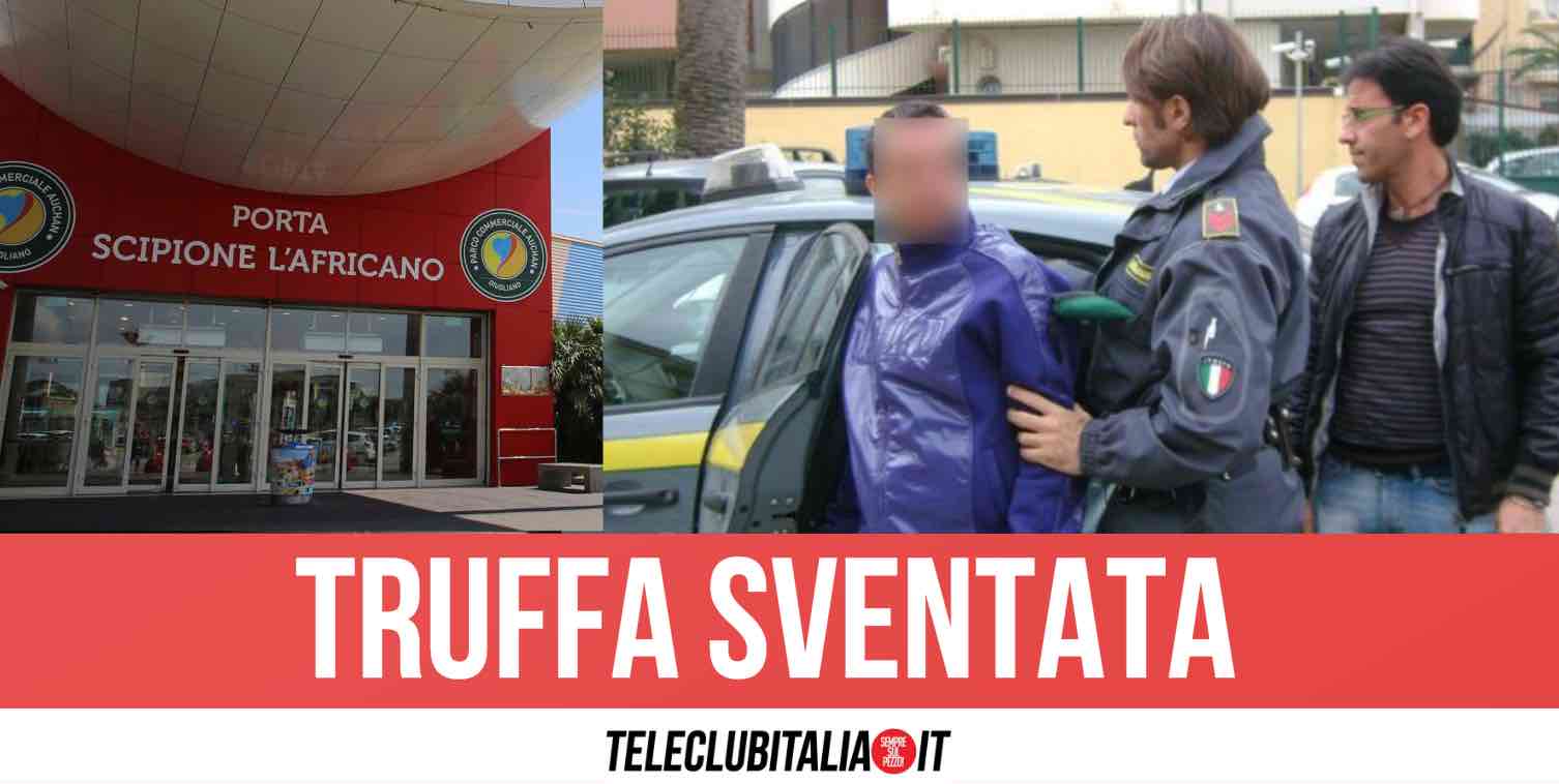 Giugliano: blitz della Finanza nell'ex Auchan: arrestati davanti a decine di persone