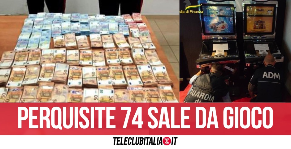 Napoli, scommesse e slot truccate: sequestrati migliaia di euro in contanti