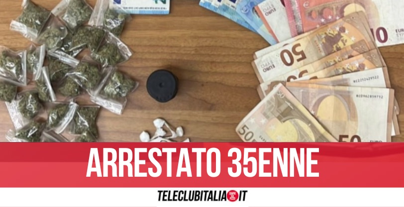 Coca, hashish e marijuana: pusher arrestato a Casoria