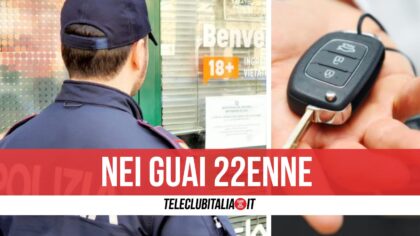 Ruba un’auto a Napoli e nasconde chiavi in un centro scommesse: bloccato ladro