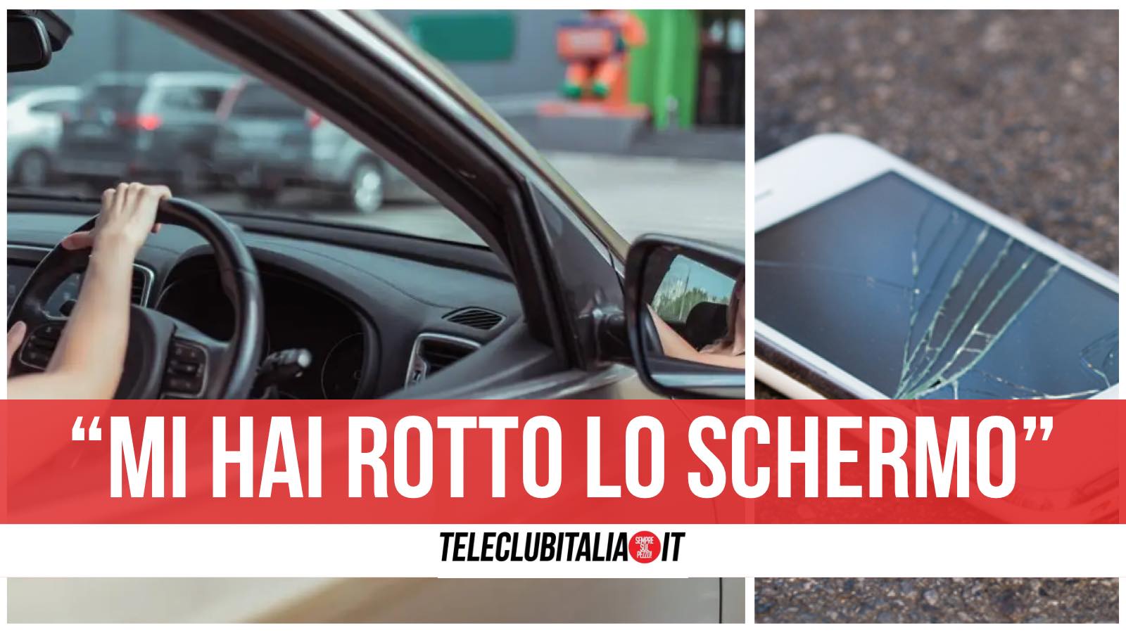 schermo rotto truffa caserta arrestati clio nero