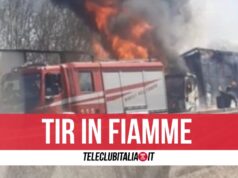 Autostrada Napoli-Roma chiusa: tir in fiamme blocca circolazione