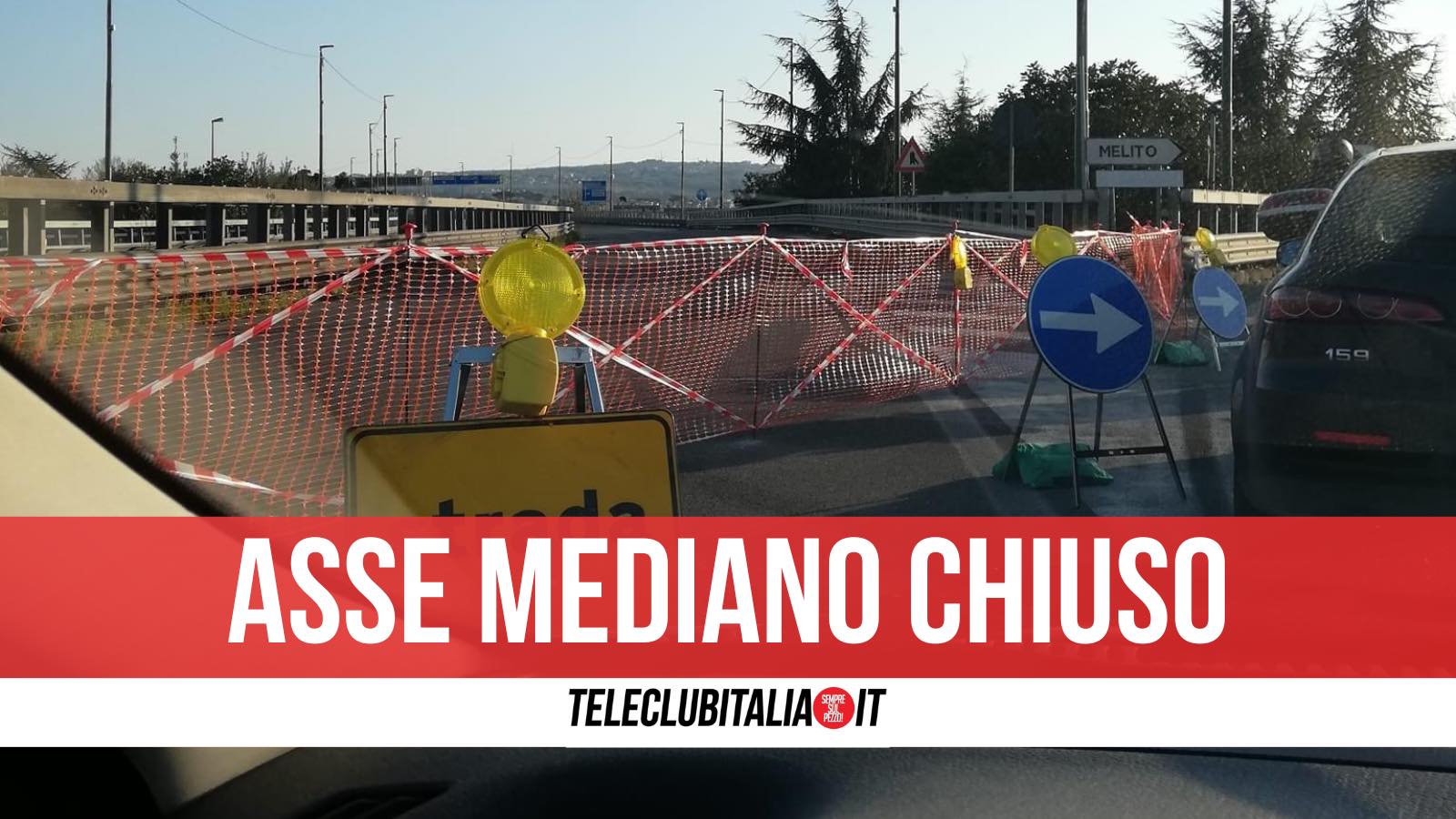 asse mediano chiuso furto guardrail