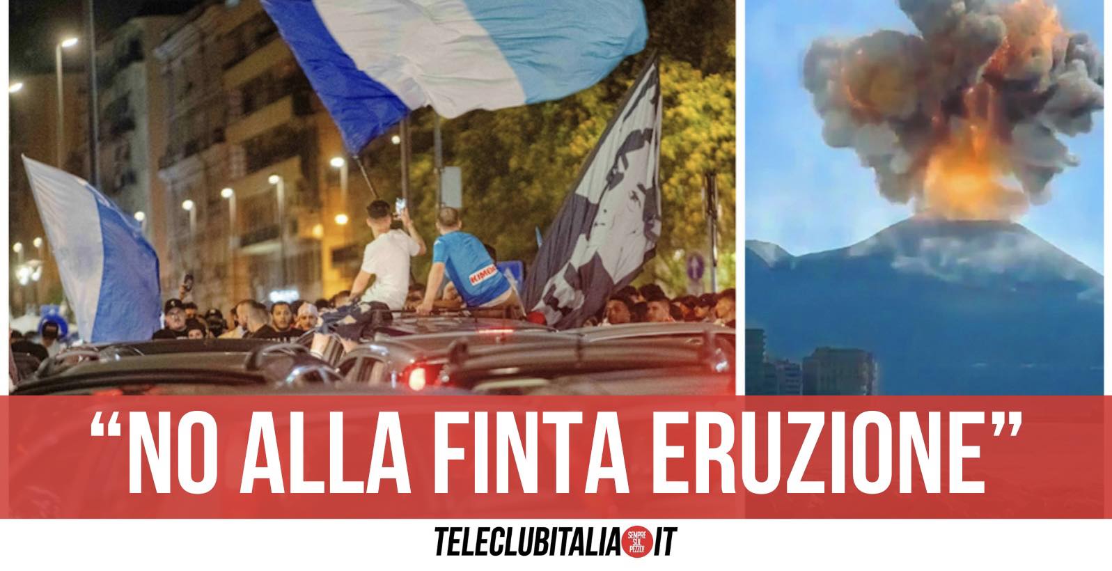 finta eruzione vesuvio terzo scudetto