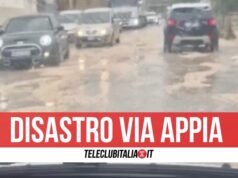 Via Appia ridotta a un colabrodo dopo pioggia e temporali