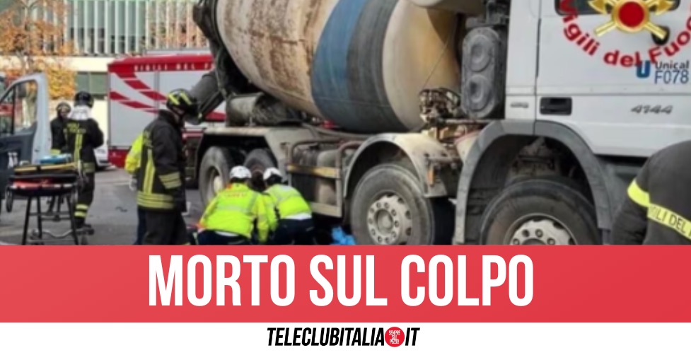 Tragedia in Campania, Massimo muore schiacciato da una betoniera 