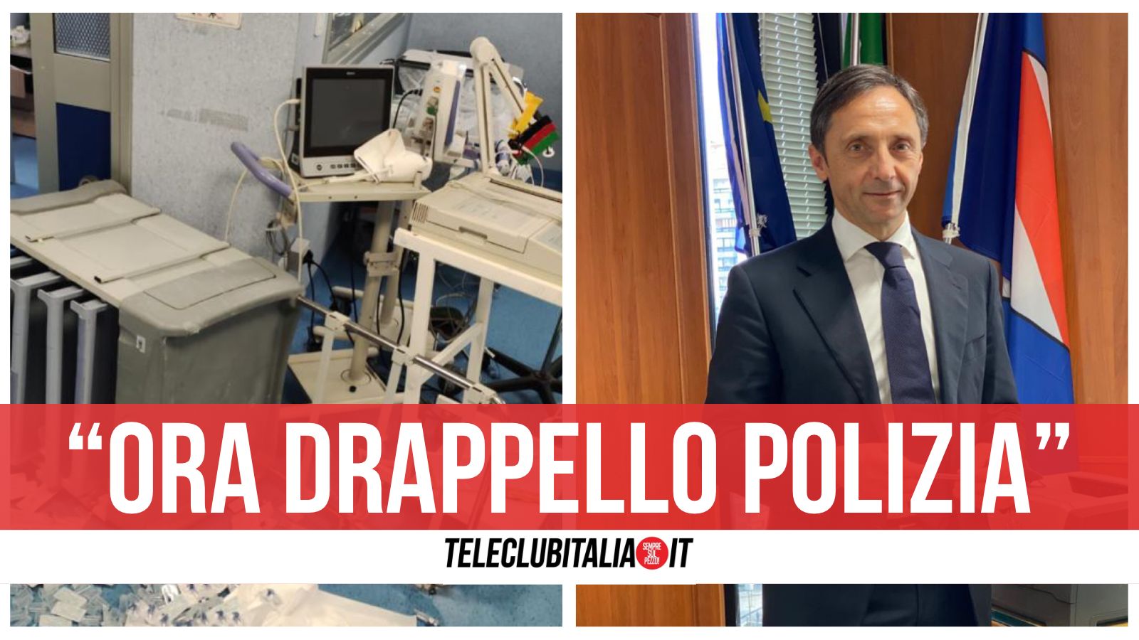 drappello polizia giugliano spedale
