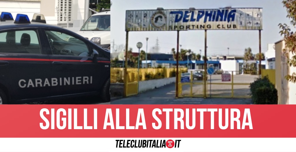 Blitz dei carabinieri a Caivano, scatta il sequestro del centro sportivo Delphinia