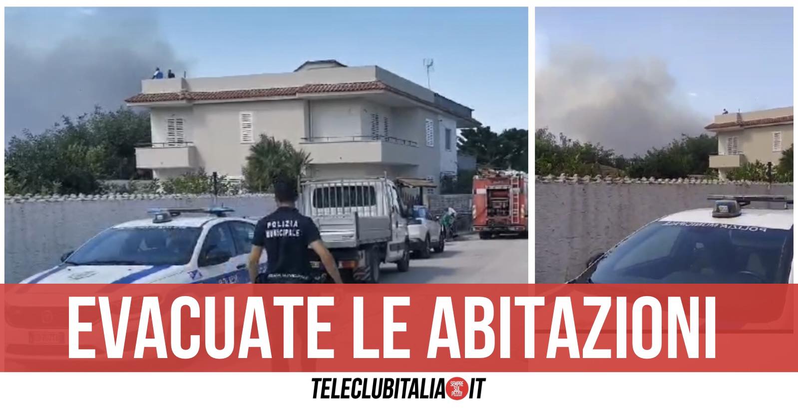 polizia municipale evacuate abitazioni incendio lago patria polizia municipale evacuate abitazioni incendio lago patria