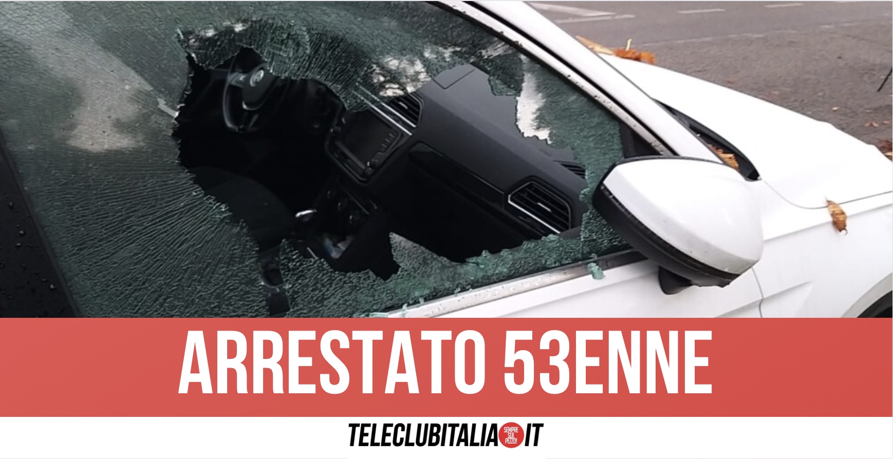 San Giorgio a Cremano, spacca finestrini di un'auto con una candela per rubare giubbotto
