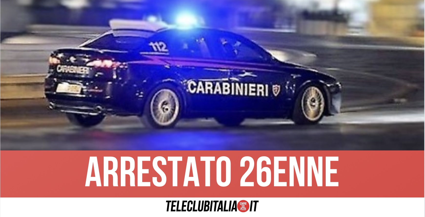 Ruba un'auto a Quarto, sperona i Carabinieri e scappa: nella fuga dimentica patente e telefono