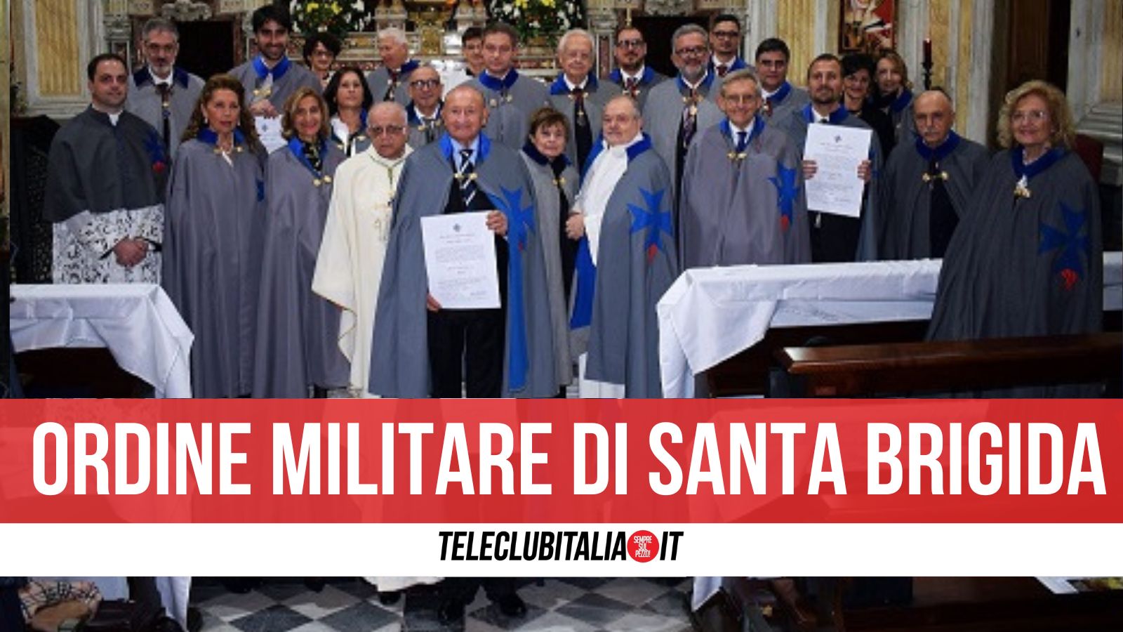 Ai Camaldoli la solenne investitura dei cavalieri dell'Ordine Militare di Santa Brigida