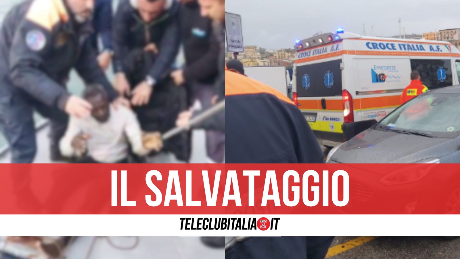 Pozzuoli: uomo caduto in mare salvato dalla Guarda Costiera