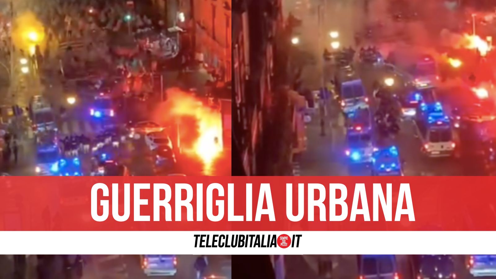 Napoli: scontri tra Ultras dell'Union Berlino e polizia