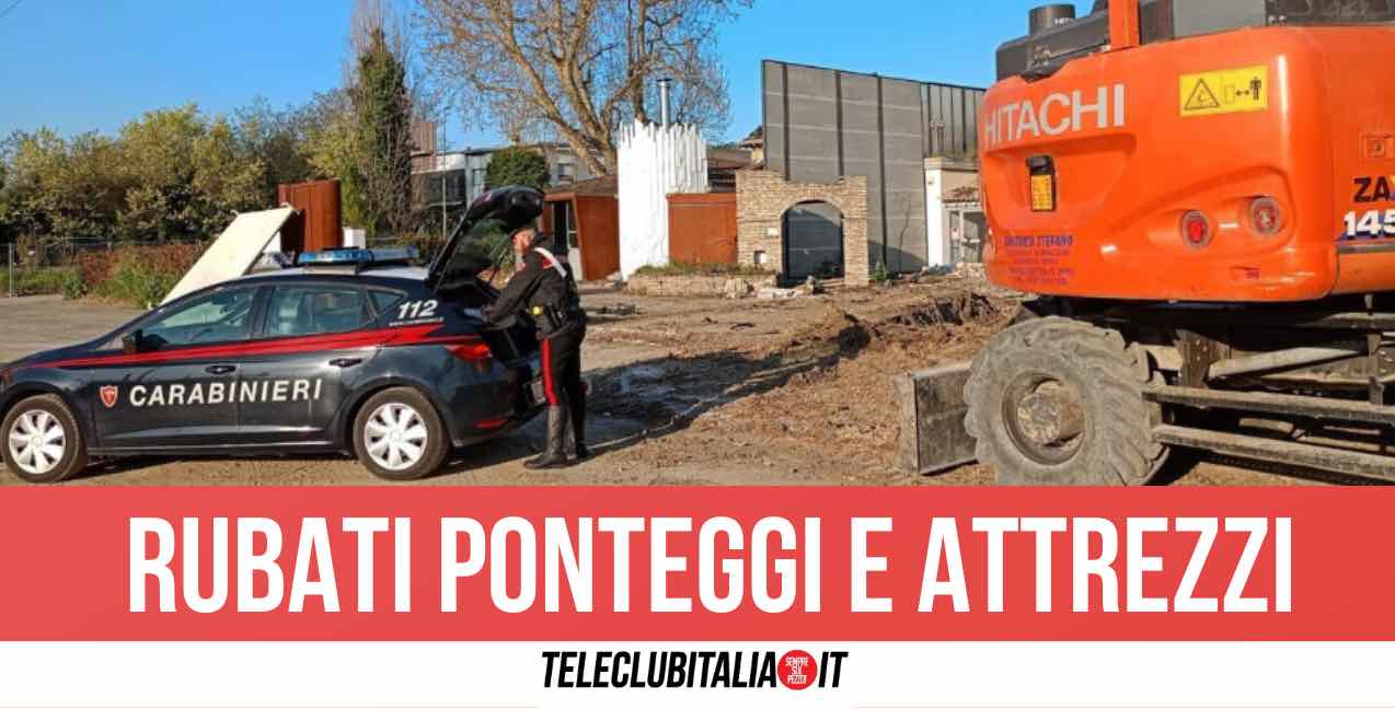 Ladri napoletani in trasferta: furto da 15mila euro in un cantiere
